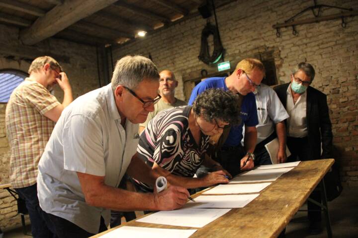 Signature des élus - Conseil de Communauté de Communes des Crêtes Préardennaises - le 25 juin 2020